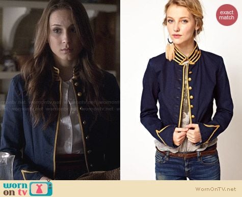 Ralph Lauren Denim & Supply Cavalry Jacket worn by Troian Bellisario on PLL