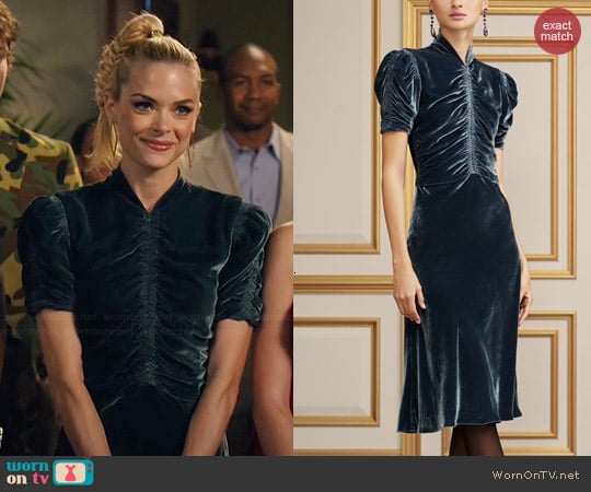 Ralph Lauren Carla Velvet Dress worn by Lemon Breeland (Jaime King) on Hart of Dixie