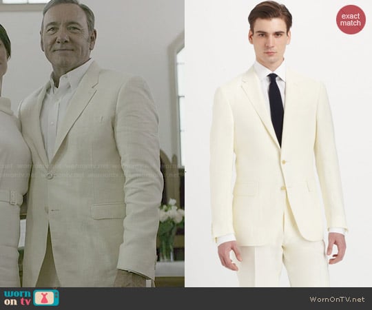 Polo Ralph Lauren Custom-Fit Linen Suit worn by Francis Underwood (Kevin Spacey) on House of Cards