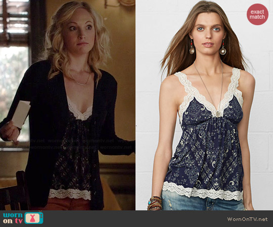 Ralph Lauren Denim & Supply Bandana Print Tank worn by Candice Accola on The Vampire Diaries