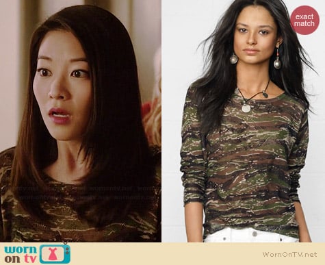 Ralph Lauren Denim & Supply Camo Pullover worn by Arden Cho on Teen Wolf