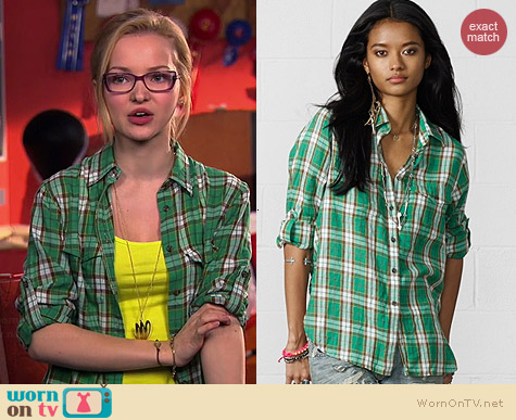 Ralph Lauren Denim & Supply Cedar Plaid Utility Shirt worn by Dove Cameron on Liv & Maddie