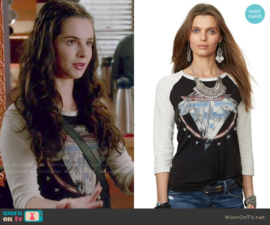 Ralph Lauren Denim & Supply Graphic Baseball tee worn by Bay Kennish (Vanessa Marano) on Switched at Birth