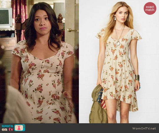 Ralph Lauren Denim & Supply High Low Floral Dress worn by Gina Rodriguez on Jane the Virgin