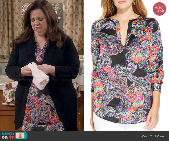 Ralph Lauren Paisley Print Tunic worn by Molly Flynn (Melissa McCarthy) on Mike & Molly