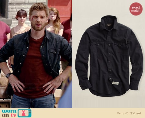 Ralph Lauren Twill Heritage Western Shirt worn by Mike Vogel on Under the Dome