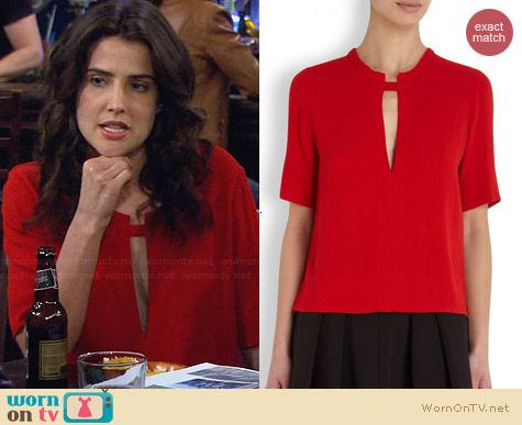 Raquel Allegra Crepe Cutout Top worn by Cobie Sulders on HIMYM