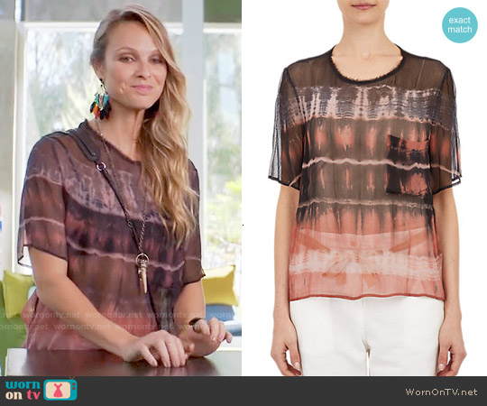 Raquel Allegra Tie Dye Chiffon T-shirt worn by Phoebe Wells (Beau Garrett) on Girlfriends Guide to Divorce