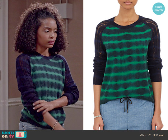 Raquel Allegra Tie Dyed Sweater worn by Zoey Johnson (Yara Shahidi) on Black-ish