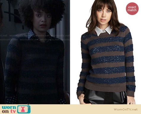 Ravenswood Fashion: Bcbgeneration Striped Sweater worn by Britne Oldford