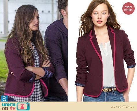 Ravenswood Fashion: GAP ponte Academy Blazer worn by Merritt Patterson