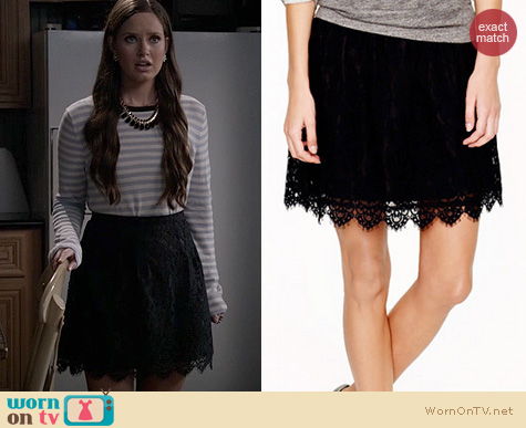 Ravenswood Fashion: J. Crew Lace Skirt worn by Merrit Patterson