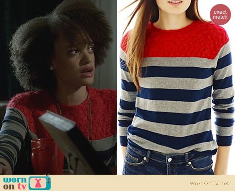 Ravenswood Fashion: Joe Fresh Striped Sweater worn by Britne Oldford