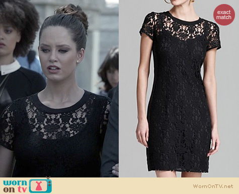 Fashion of Ravenswood: Rebecca Taylor Short Sleeve Lace Dress worn by Merritt Patterson