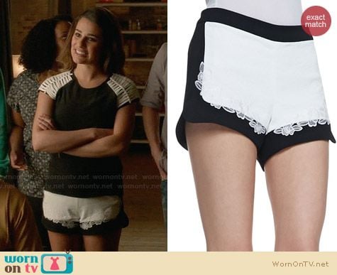 Rebecca Minkoff Leo Lace Shorts worn by Lea Michele on Glee