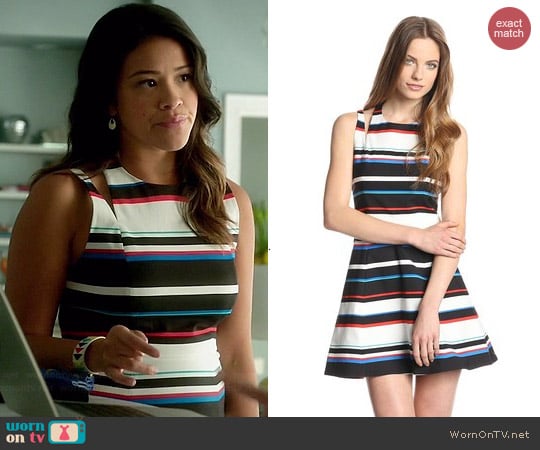 Rebecca Minkoff Sunday Stripe Dress worn by Gina Rodriguez on Jane the Virgin