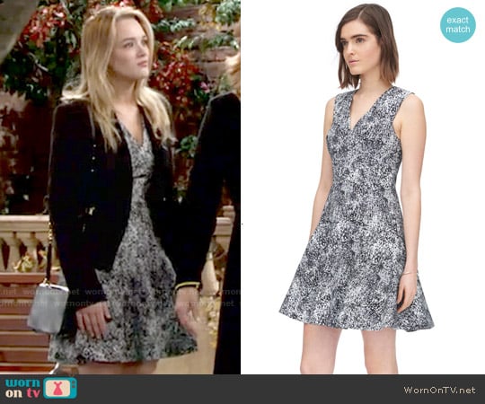 Rebecca Taylor Animal Jacquard Dress worn by Summer Newman (Hunter King) on The Young and the Restless