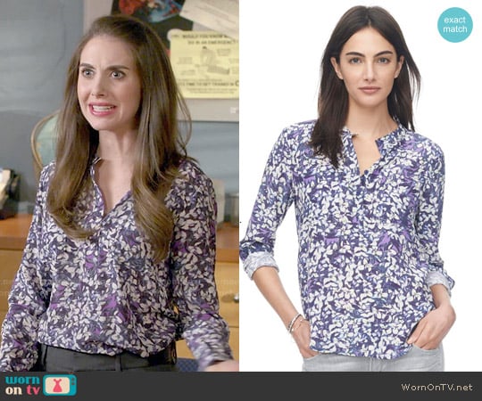 Rebecca Taylor Blossom Print Blouse worn by Annie Edison (Alison Brie) on Community