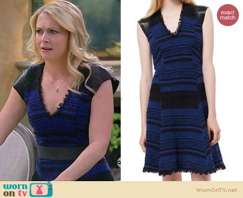 Rebecca Taylor Stripe Tweed Dress worn by Melissa Joan Hart on Melissa & Joey