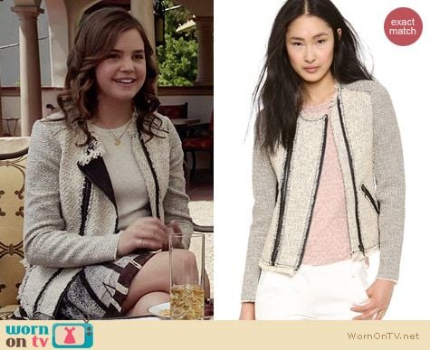 Rebecca Taylor Combo Tweed Jacket worn by Bailee Madison on The Fosters