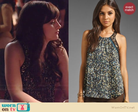 Rebecca Taylor Embellished Tank worn by Aubrey Peeples on Nashville