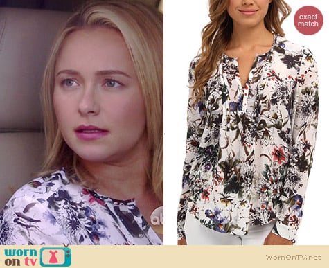 Rebecca Taylor Gardens Pintuck Blouse worn by Hayden Panettiere on Nashville