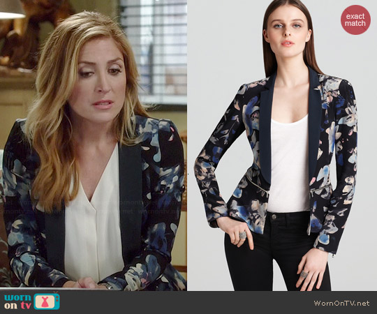 Rebecca Taylor Hawaii Zip Jacket worn by Sasha Alexander on Rizzoli & Isles