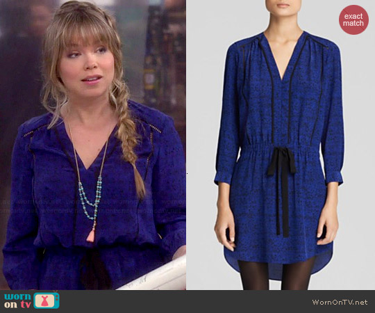 Rebecca Taylor Ink Dot Print Silk Shirt Dress worn by Kristin Baxter (Amanda Fuller) on Last Man Standing