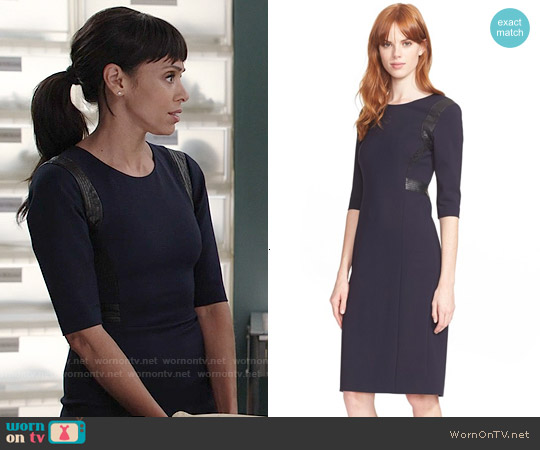 Rebecca Taylor Leather Trim Sheath worn by Camille Saroyan (Tamara Taylor) on Bones