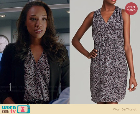 Rebecca Taylor Leopard Print Silk Dress worn by Candice Patton on The Flash