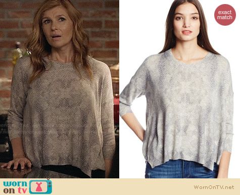 Rebecca Taylor Python Sweater worn by Connie Britton on Nashville