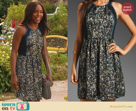 Rebecca Taylor Sequin Printed Dress worn by Antoinette Robertson on Hart of Dixie