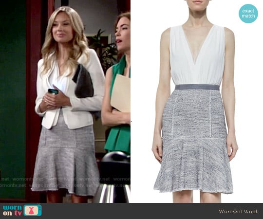 Rebecca Taylor Sleeveless Crepe & Tweed Dress worn by Abby Newman (Melissa Ordway) on The Young and the Restless