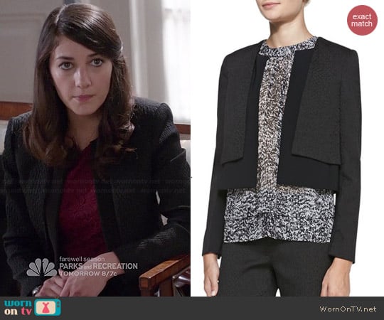 Rebecca Taylor Smooth/Textured Layered Jacket worn by Sheila Vand on State of Affairs