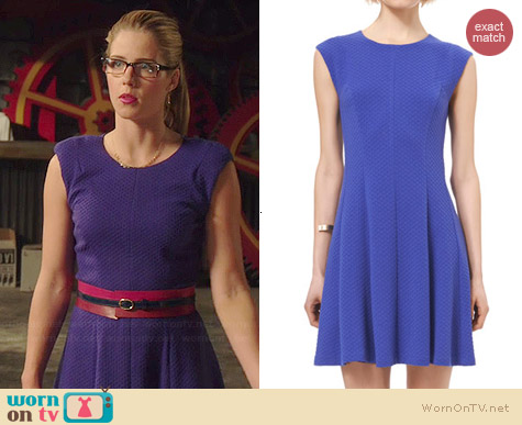 Rebecca Taylor Textured Ponte Dress worn by Emily Bett Rickards on Arrow