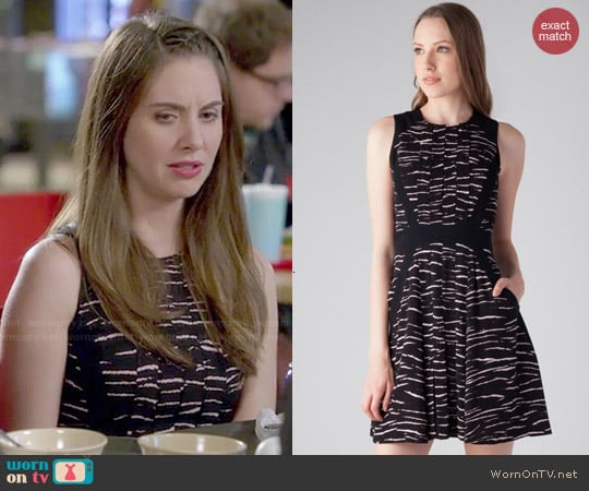 Rebecca Taylor Tiger Pleat Dress worn by Annie Edison (Alison Brie) on Community