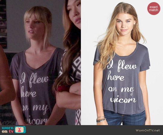 Recycled Karma Unicorn Graphic Tee worn by Heather Morris on Glee