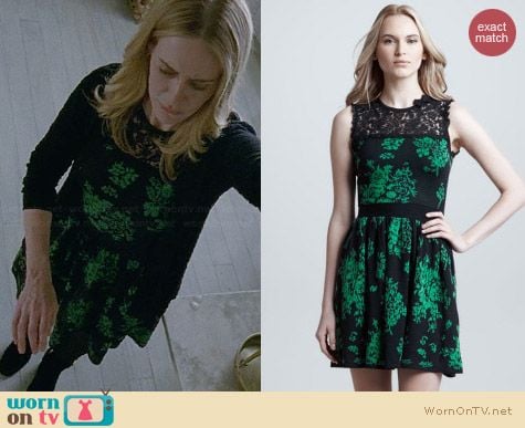 RED Valentino lace inset floral knit dress worn by Sarah Paulson on AHS Coven