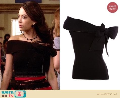 RED Valentino Bow Detail Top worn by Janel Parrish on PLL