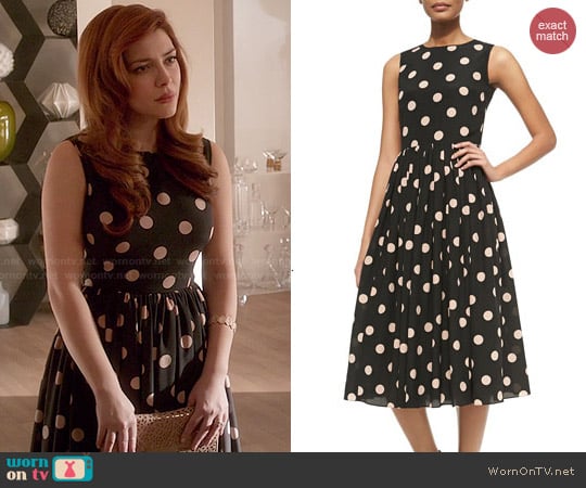 RED Valentino Polka Dot Fit & Flare Dress worn by Louise Ellis (Elena Satine) on Revenge