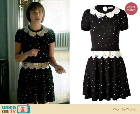 RED Valentino Wool Polka Dot Dress worn by Nicole Gale Anderson on BATB