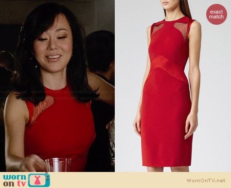 Reiss Evangeline Lace Panel Dress worn by Yunjin Kim on Mistresses