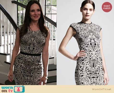 Revenge Fashion: Alexander McQueen Baroque Jacquard dress worn by Madelaine Stowe