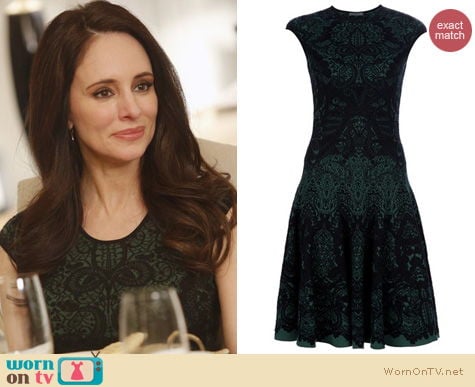 Revenge Fashion: Alexander McQueen wool knit skater dress worn by Victoria Grayson