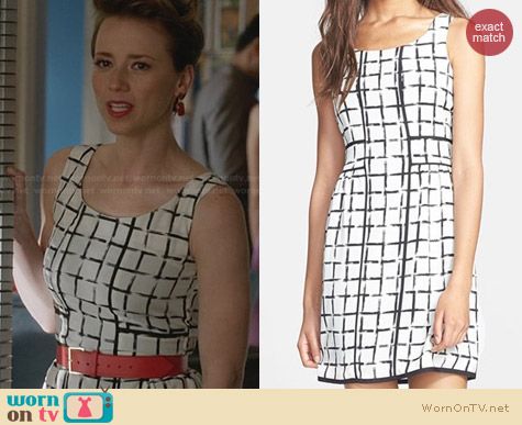 Fashion of Revenge: Collective Concepts Print A-Line Dress worn by Karine Vanasse