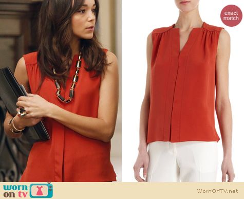 Revenge Fashion: Derek Lam slit blouse worn by Ashley Madekwa