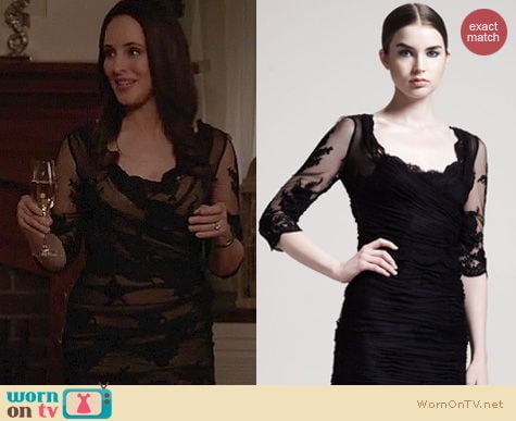 Revenge Fashion: Dolce & Gabbana elbow sleeve lace tulle dress worn by Madeleine Stowe