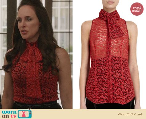 Fashion of Revenge: L'Wren Lace Sleeveless Blouse worn by Madeleine Stowe