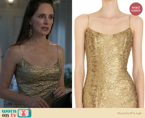 Revenge Fashion: L'Wren Jacquard Slip Dress worn by Madeleine Stowe