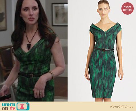 WornOnTV: Victoria’s green printed dress on Revenge | Madeleine Stowe ...